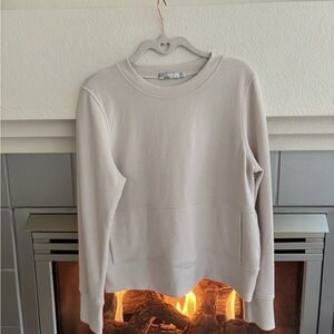 Prana Women's Cream Crewneck Sweater Large